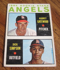 Aubrey Gatewood/Dick Simpson 1964 Topps #127 Card MLB Los Angeles Angels