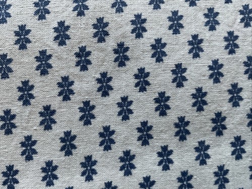 Vintage Laura Ashley cotton fabric remnant Owen Blue / Cream Patchwork Crafts - Picture 2 of 2