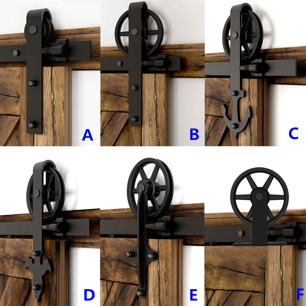 CCJH Schiebetürbeschlag 213cm Edelstahl - Schiebetürsystem Für Holztüren Bis 100kg