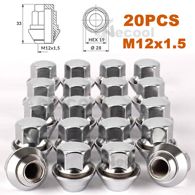 20X Radmuttern Kegelbund Mutter Mondeo M12x1,5 SW 19 für Ford Alufelgen Fiesta