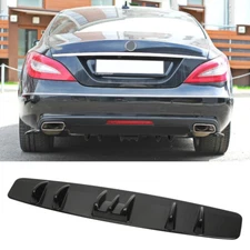 For Mercedes Benz CLS350 CLS63 Gloss Rear Bumper Diffuser Spoiler Splitter 7-Fin