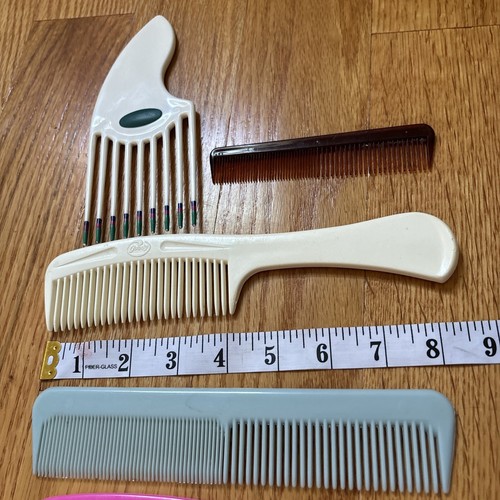 7 Retro Vintage Hair Combs: Goody, DuPont, Unknown Brands Labeled USA - Picture 4 of 4