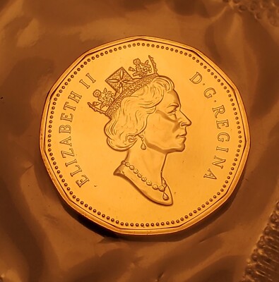 1867-1992 CANADA 125 Yrs Double Date Loonie One Dollar PROOF LIKE