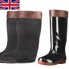 Mens Womens Fleece Wellie Socks Ladies Wellington Boot Thermal Liners Warm W