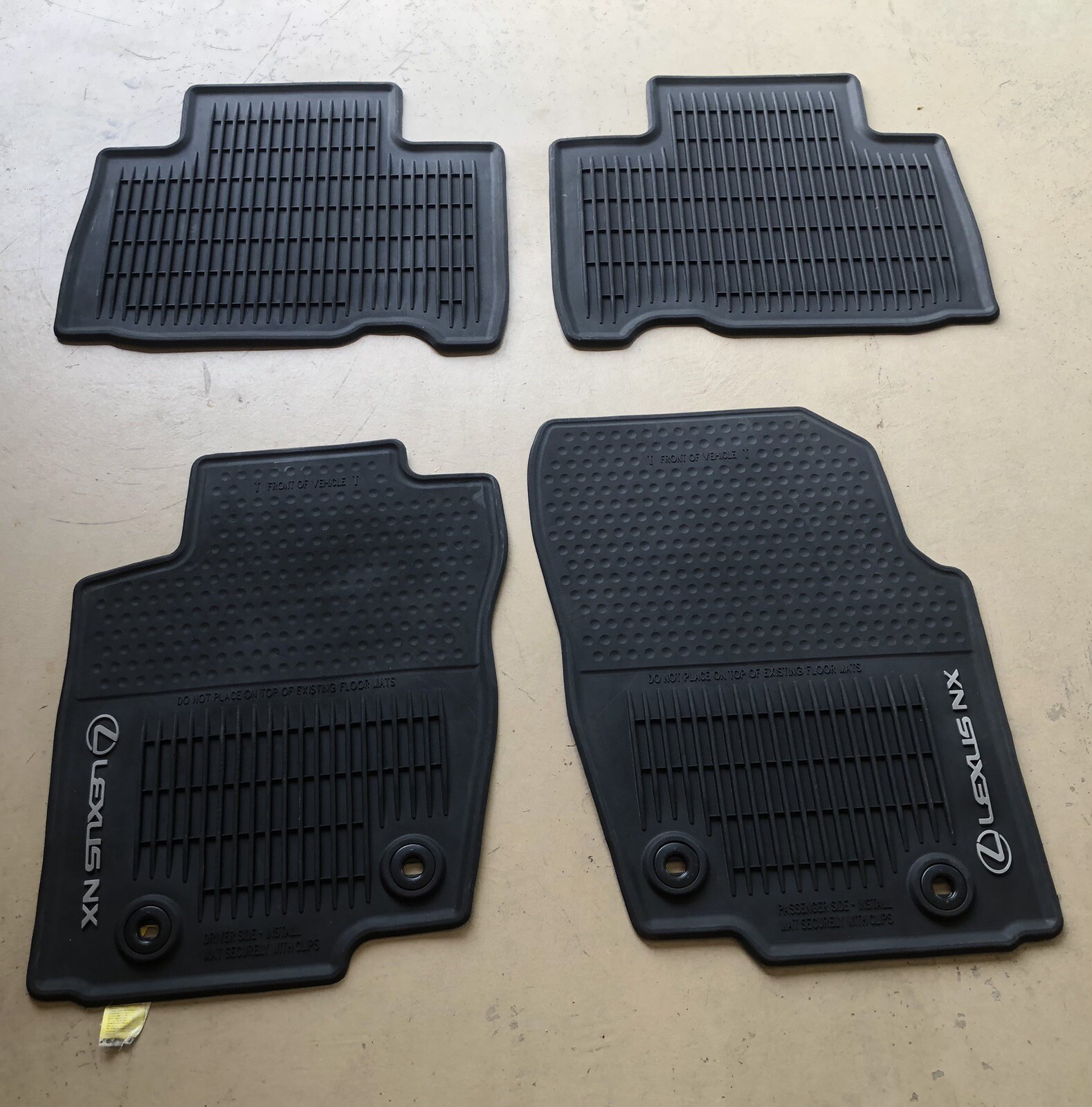 OEM Black Floor Mats Lexus NX Models 20152021 Front Rear Set 4pc All