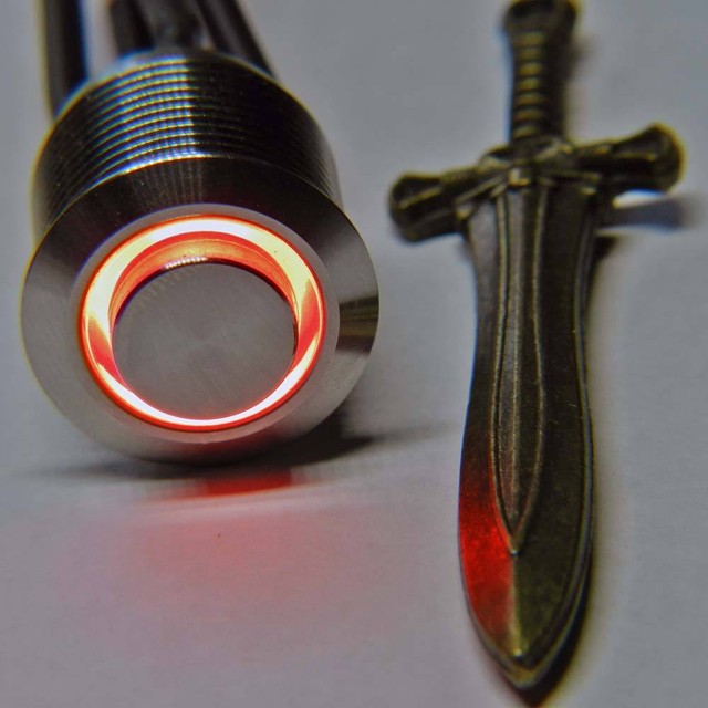 Guitar KillSwitch, Spartan Steel (RED) LED, Premium GuitarKill switch