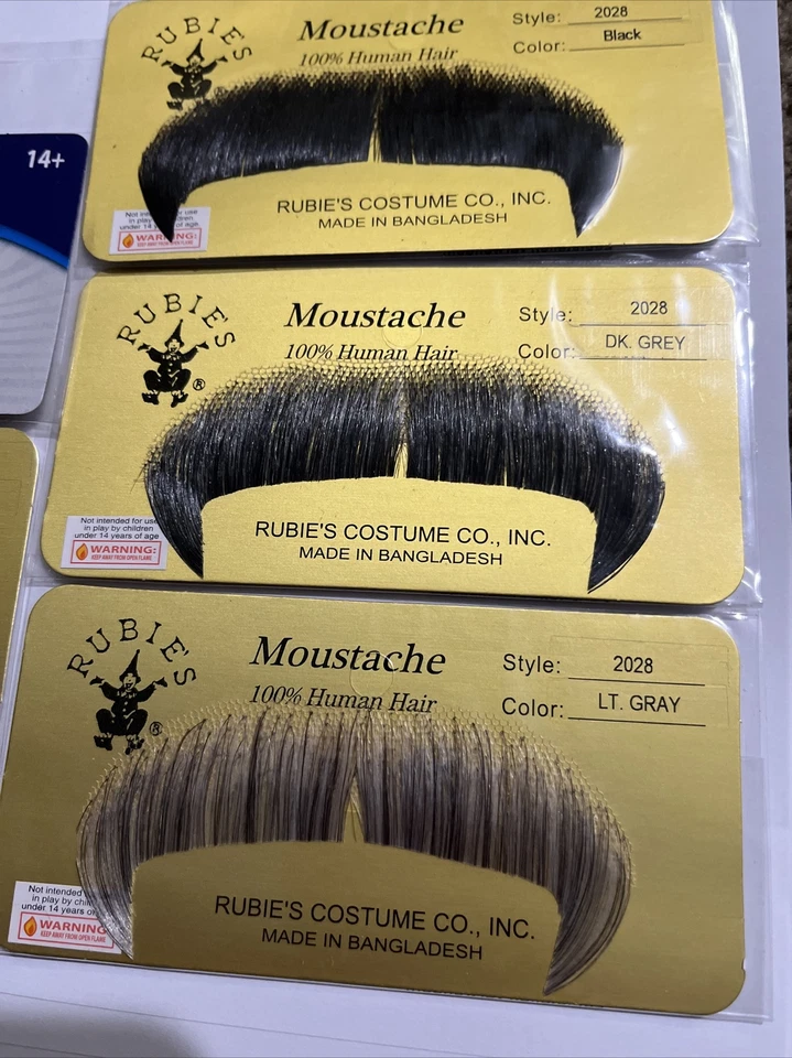 BIGOTES TEATRALES - 100% CABELLO HUMANO WINCHESTER BIGOTE RUBÍES 2028 ELIGE CUALQUIERA 1 Foto 4 de 4