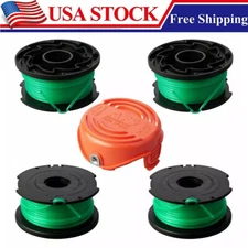 For Black & Decker GH3000, SF-080 Grass Trimmer Replacement Spool Line + Caps