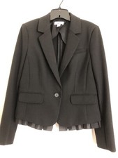 NEW Ann Taylor Suit:Jacket Size 8 one Button Peplum Pleated Hem Size 8P Skirt