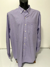 NWT Izod Purple Multi Button Down Collar Long Sleeve Sport Shirt Sz 2XL/TTG
