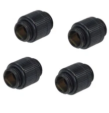 Alphacool HF G1/4" Male to Male Extender Fitting, Rotary, Deep Black NEW