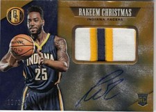 2015-16 Panini Gold Standard Rookie Jersey Autographs Prime Rakeem Christmas /25