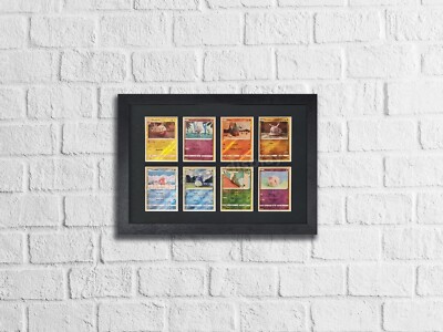 Schwarz 8 Sammelkarten Rahmen für TCG, Pokemon, MTG, Sport Display Halter, Holz