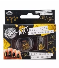 Skulls & Studs Do It Yourself Nail Art Kit Nail Rock Gold NIB Halloween Goth