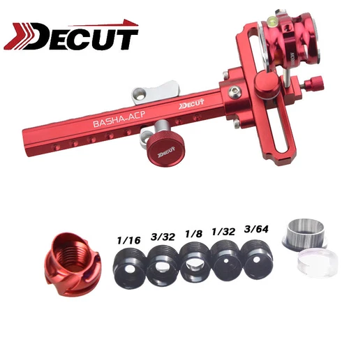 Decut Bogenschießen Compoundbogen Visier Kit Zielfernrohr Visier Peep Sight 4x 6x 8x Power Objektiv - Bild 1 von 19