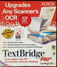 Xerox TextBridge Pro98 for Windows, Full Edition, CD, NFR, Sealed 1997