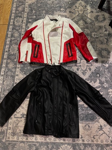 Boys Fame Leather Jackets 2 size 11/12