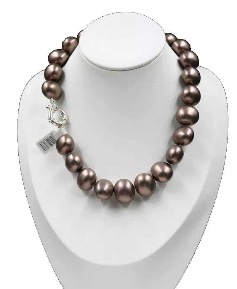 Cadena de oro blanco plateado marrón Moda Collares y Colgantes