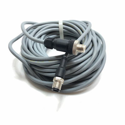 Binder 10m M12 Cable with 8-Pin to 4-Pin Male Connectors IP68, 773429000020708
