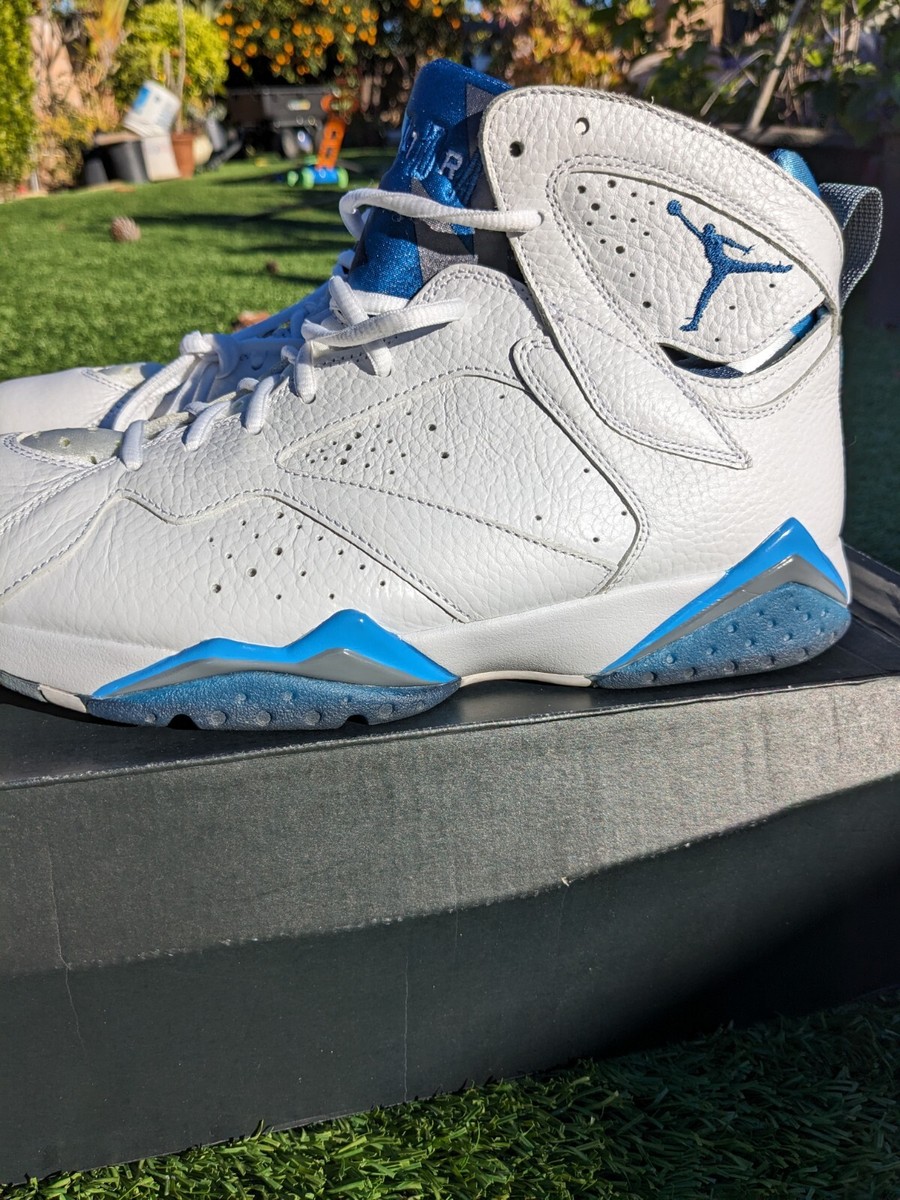 Air Jordan 7 Retro White French Blue Basketball Shoes Men's size