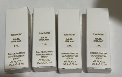 Lot of 4 TOM FORD Soleil Brulant 2ml 0.07 Oz Eau De Parfum Perfume Spray  W29