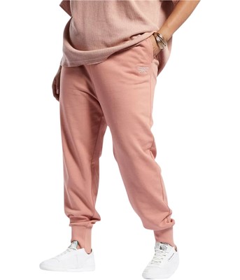 Reebok Womens French Terry Casual Sweatpants, Orange, Small