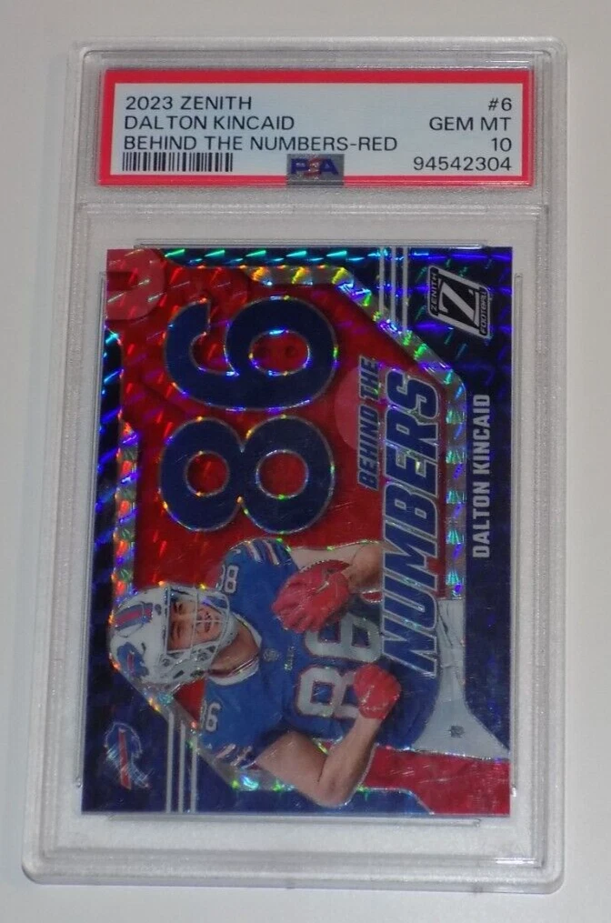 Dalton Kincaid Panini Zenith Behind the Numbers #6 Red