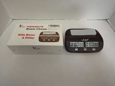 LEAP PQ9907S Digital Seesaw Electronic Chess Timer With Delay RED (Tested/Works)
