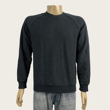 Greg Norman Golf Men's MEDIUM Dark Gray Black Textured Knit Sweatshirt Pullover