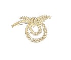 Knot Bow Brooch. Estate Item. Vintage Napier Silver Plated Sparkly Rhinestone