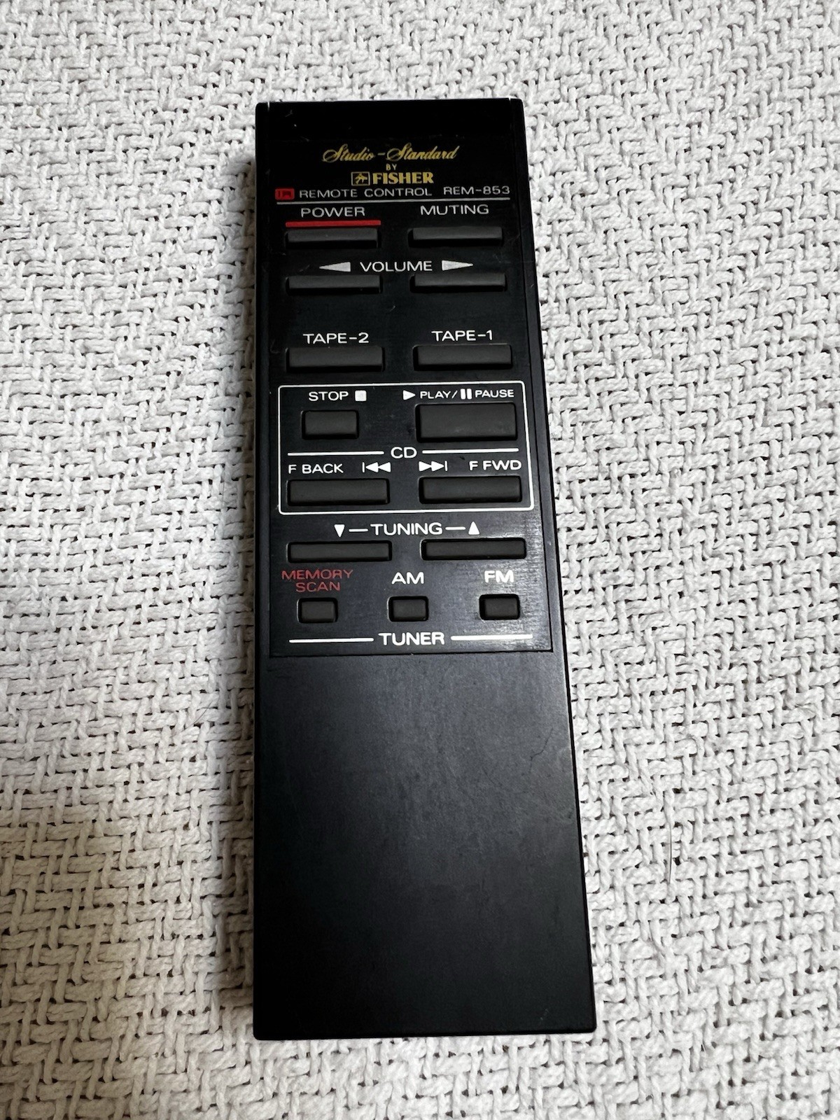 Fisher Studio Standard REM-853 CD Cassette Remote Control Working-image