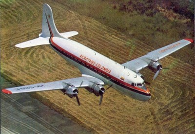 Flugzeug Postkarte Aerotabo Columbia C54 veröffentlicht von Movifoto
