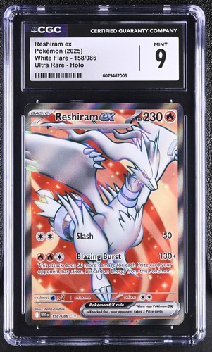 Reshiram ex graded CGC 9 for sale on eBay