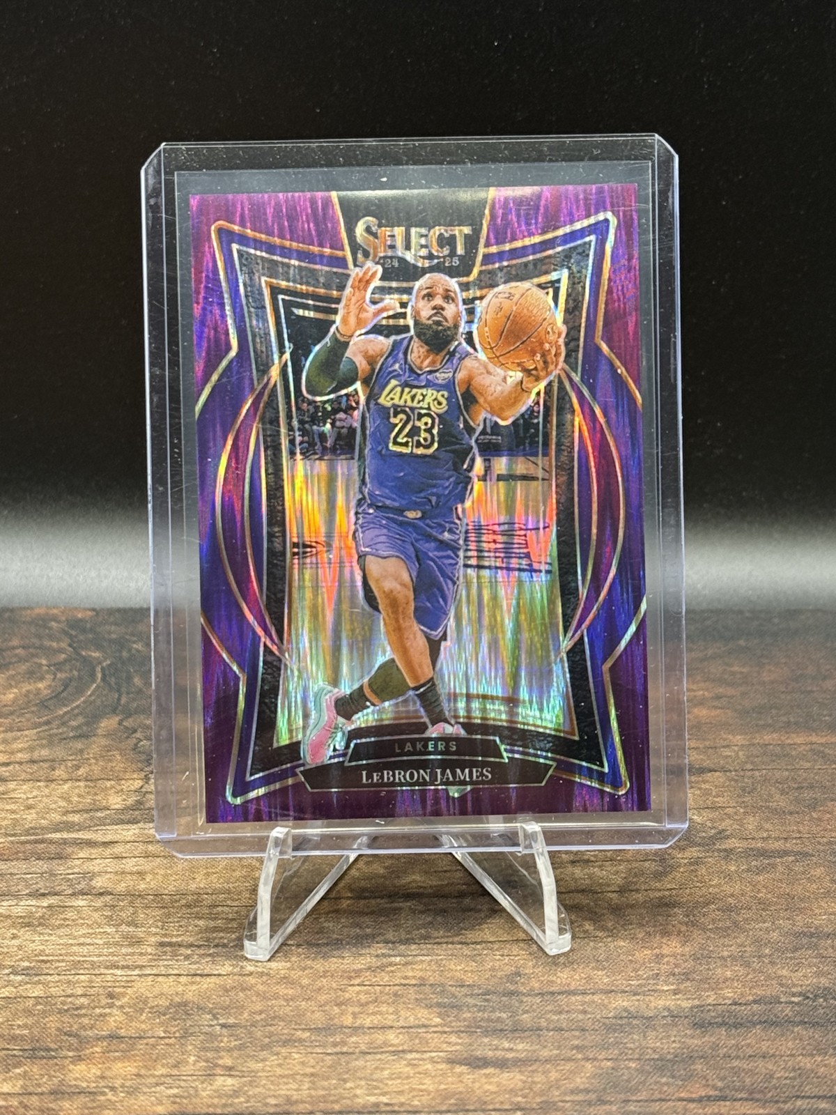 2024-25 Panini Select - Concourse LeBron James #54 Purple Flash Prizm /249
