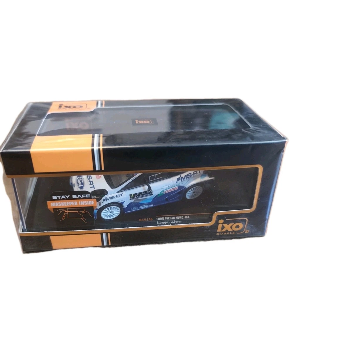 Miniature IXO Ford Fiesta N°4 – Rallye Monte Carlo 2020, échelle 1/43, Lappi