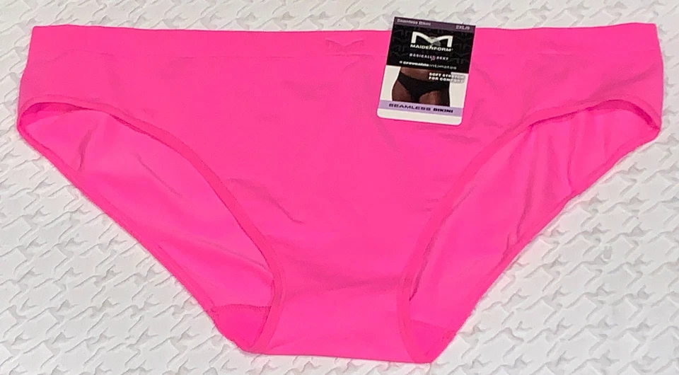 Braguita de bikini MAIDENFORM básicamente sexy M rosa paleta sin costuras para mujer L 7 2XL 9 Foto 3 de 4