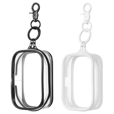 2 Pcs Clear Figure Display Bag with Keychain, Blind Box Display Case Portable...