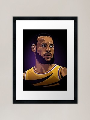 LeBron James Gerahmter Kunstdruck Gerahmtes Wandbild Poster Leinwanddruck Bild