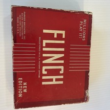VINTAGE Flinch Card Game COMPLETE Parker Brothers 1951 Classic Family Red Box