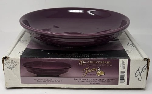 Fiesta 70th Anniversary Commemorative Bowl 2006 Purple Heather Macy’s