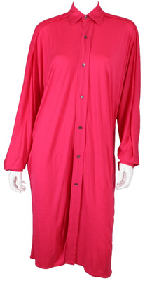 SOFIE D'HOORE Bright Magenta Wool Knit Dolman Sleeve Shirt Dress 34