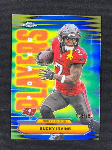 2025 Topps Chrome Power Players Blue Refractor #PP-18 Bucky Irving /150 YT92