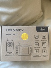 Hello Baby Hb 32 Video Baby Monitor with Camera and Audio - White Brand New