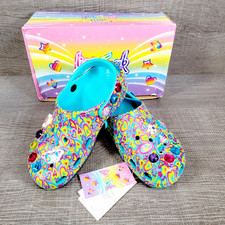 CROCS X Lisa Frank Classic Clogs Kids Size J5 Women' 7 NEW WITH BOX
