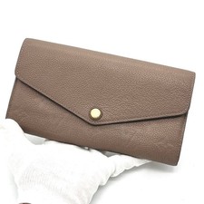 LOUIS VUITTON Wallet: Empreinte Sarah M68708 Beige 19×10.5×2cm w/NA;--