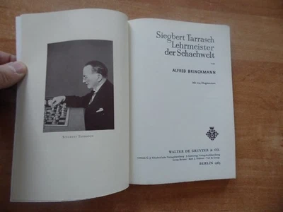 Siegbert Tarrasch Lehrmeister der Schachwelt von Brinckmann de Gruyter 1963 - Bild 1 von 2