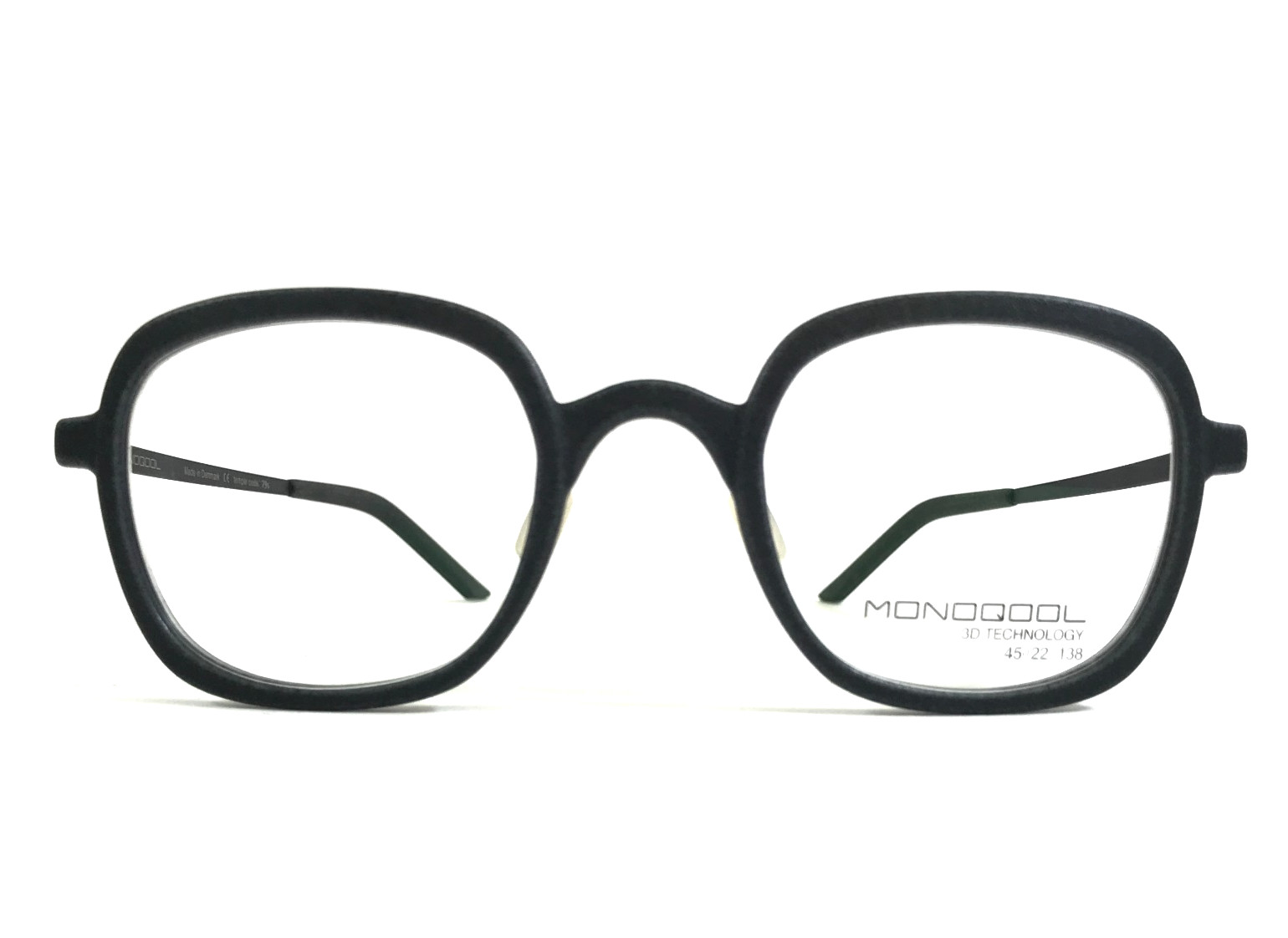 Monoqool Eyeglasses Frames Funky Town 79S Matte Blue Gray Square 45-22-138