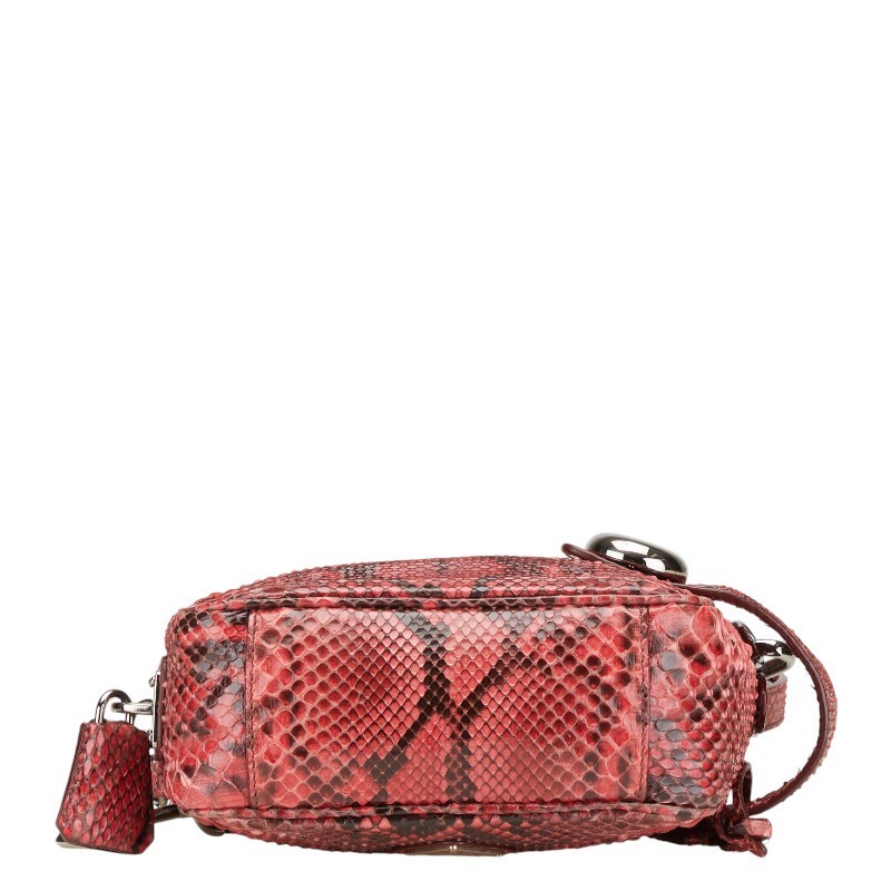 PRADA Python Embossed Triangle Logo Plate Pouch S… - image 3