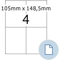 Herma Folien-Etiketten Dataprint, 105 X 148,5 Mm, Weiß 1 Bis 12 Stk Spare Bis 3%