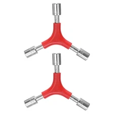 2pcs Y-Shaped 3 Way Wrench 8mm 9mm 10mm Y-Type Bike Inner Hex Socket Wrench Red